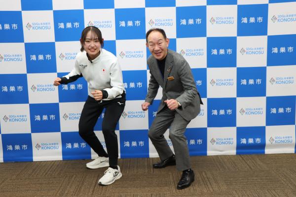 金井選手と並木市長