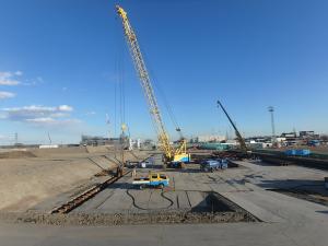 鋼矢板打設その1