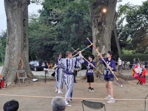 棒術の披露