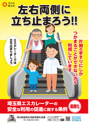 左右両側に立ち止まろう