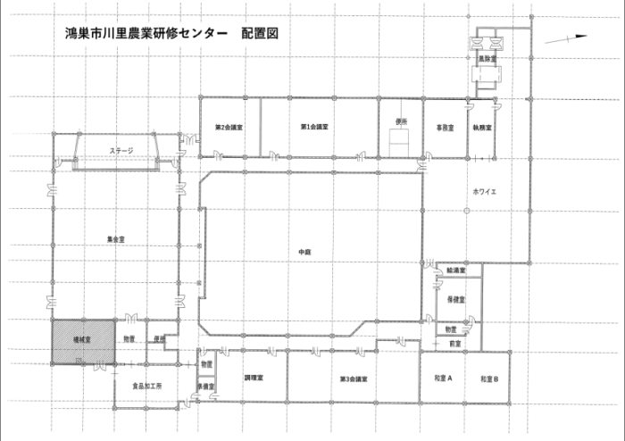 川里農業研修センター配置図