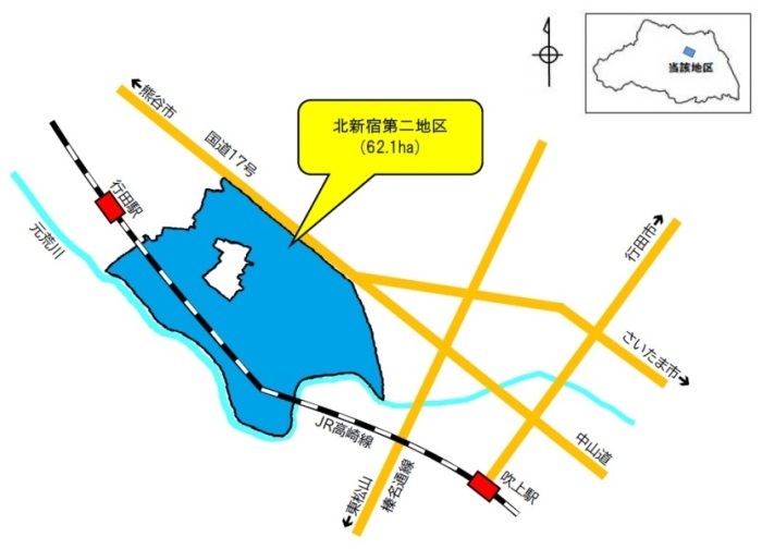 全体図）北新宿第二土地区画整理事業