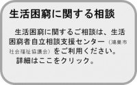 生活困窮に関する相談