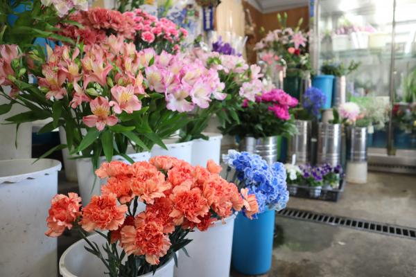 矢島生花店の店内の様子