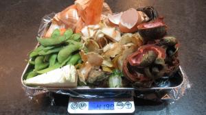 処理前　野菜くず、バナナの皮など