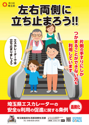 左右両側に立ち止まろう！！