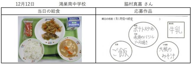 １２月１２日記念献立