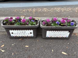 フラワーロードで製作したフラワーコンテナ