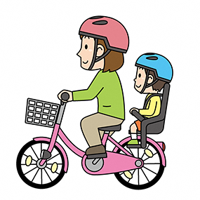 自転車2人乗りイラスト