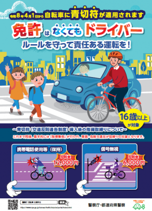 警察庁作成青切符チラシ表面