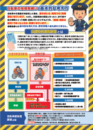 警察庁作成青切符チラシ裏面