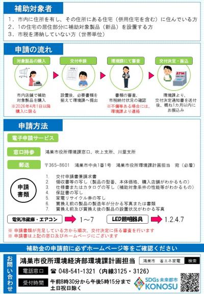 補助金チラシ（裏）
