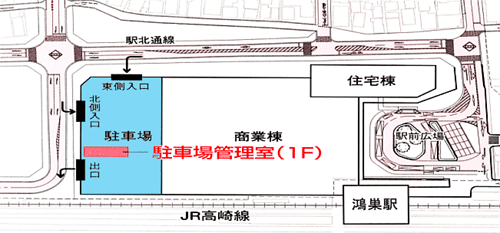 （地図）駅前平日駐車場案内図