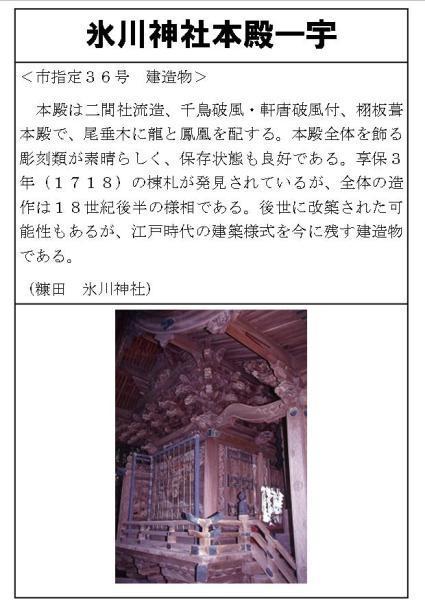 氷川神社本殿一宇の説明画像