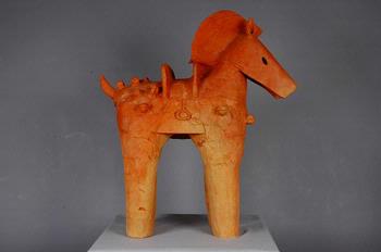 動物埴輪飾り馬３の修復後の画像