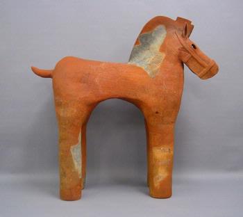 動物埴輪裸馬の修復後の画像
