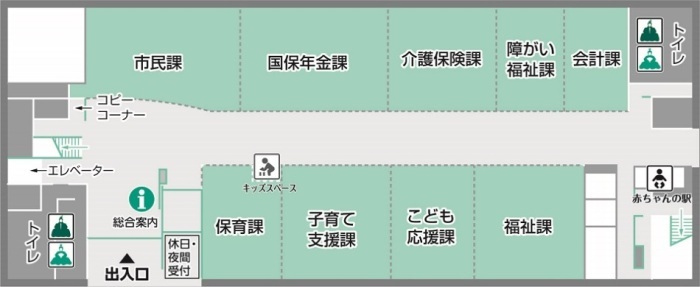 新館配置図1階の画像