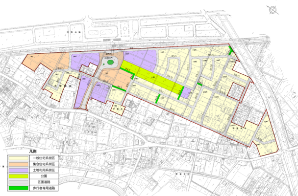 （画像）北鴻巣駅西口土地区画整理事業マスタープラン