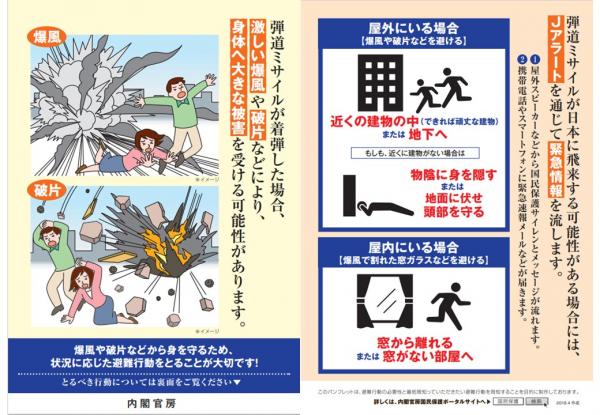 内閣官房（爆風や破片から身を守るための避難行動）