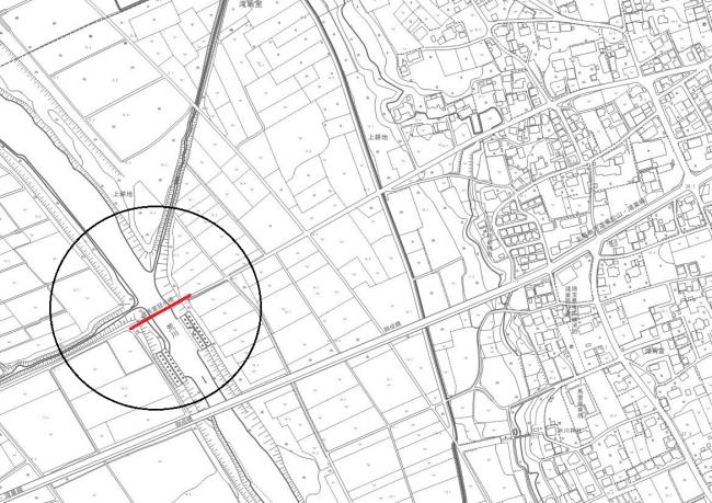 滝馬室冠水橋位置図