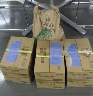 寄附された食品