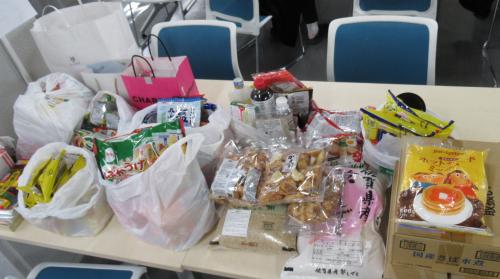 寄附された食品
