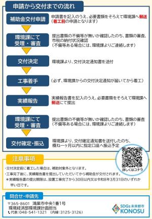 住宅用省エネルギー設備設置費補助金のポスター